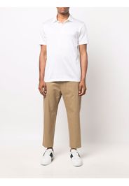 Giorgio Armani silk-blend polo shirt - Bianco