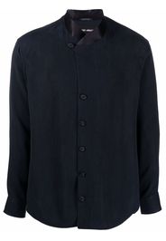 Giorgio Armani band collar long-sleeve shirt - Blu
