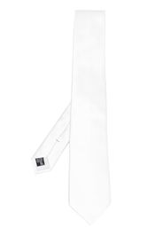 GIORGIO ARMANI plain silk tie - Bianco