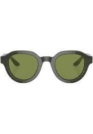 Giorgio Armani logo-print round-frame sunglasses - Nero