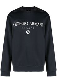 Giorgio Armani logo-print raglan sweatshirt - Blu