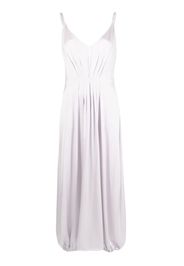 Giorgio Armani silk V-neck dress - Viola