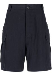 Giorgio Armani wide-leg linen cargo shorts - Blu