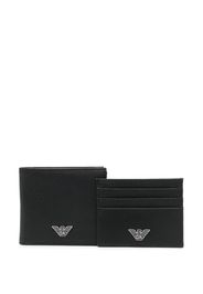 Giorgio Armani logo-plaque wallet set - Nero