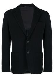 Giorgio Armani single-breasted herringbone blazer - Blu