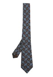 Giorgio Armani geometric-print silk tie - Blu