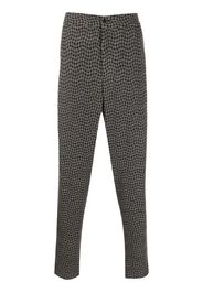 Giorgio Armani drop-crotch tapered-leg trousers - Nero