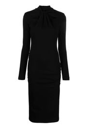 Giorgio Armani cut-out long-sleeve midi dress - Nero