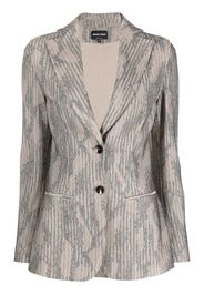 Giorgio Armani single-breasted jacquard blazer - Grigio