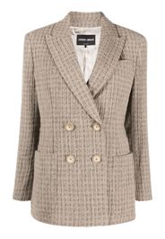 Giorgio Armani double-breasted textured blazer - Toni neutri