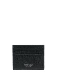 Giorgio Armani grained-textured leather card holder - Nero