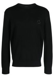 Giorgio Armani ribbed-knit virgin wool jumper - Nero