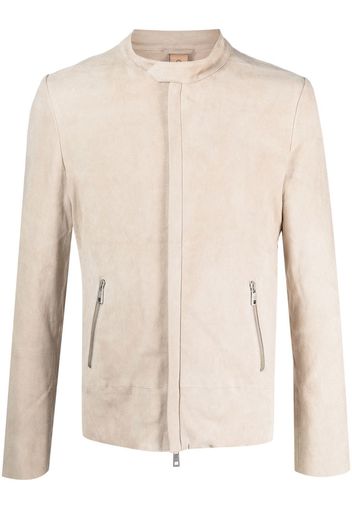 Giorgio Brato zip-up leather jacket - Toni neutri