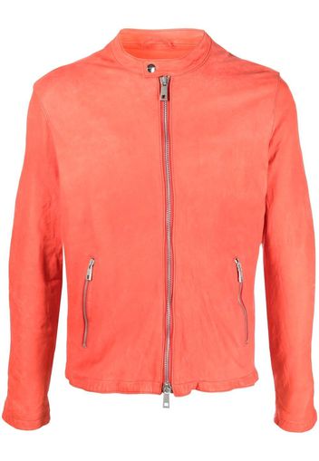 Giorgio Brato zip-up leather jacket - Rosso