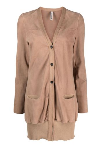 Giorgio Brato mid-length leather coat - Marrone