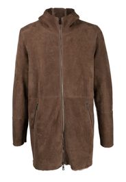 Giorgio Brato zip-up sheepskin jacket - Marrone