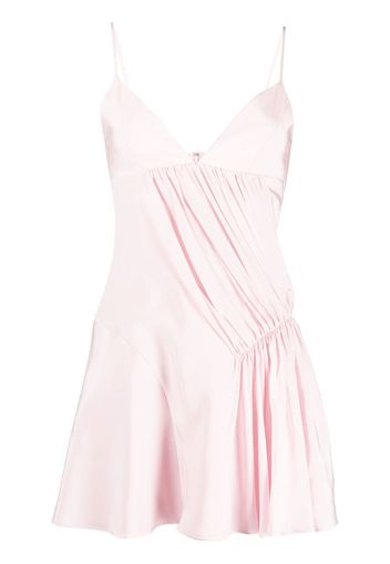 Giovanni Bedin draped-detail V-neck dress - Rosa