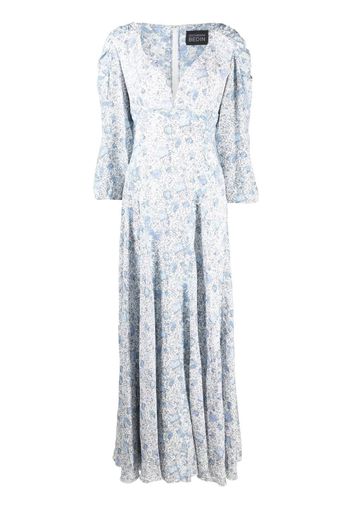 Giovanni Bedin floral-print silk dress - Blu