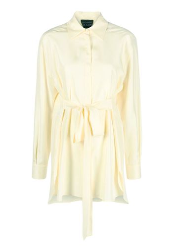 Giovanni Bedin tie-waist silk dress - Giallo