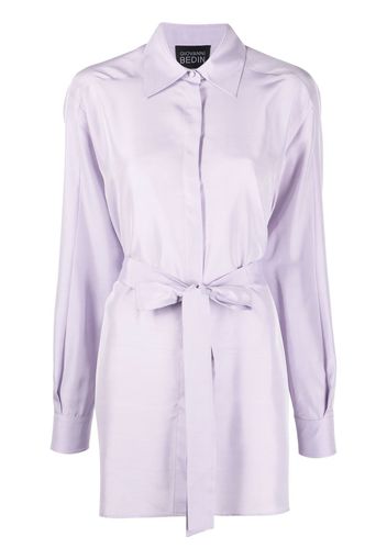 Giovanni Bedin belted silk shirt - Viola