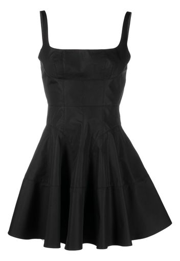 Giovanni Bedin Godet sleeveless flared mini dress - Nero