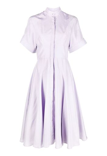 Giovanni Bedin flared silk shirt dress - Viola