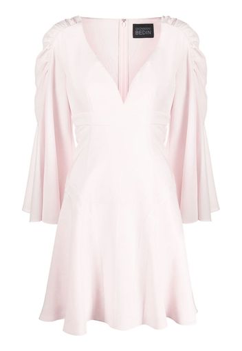 Giovanni Bedin draped-shoulders silk dress - Rosa