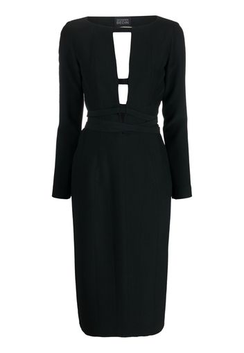 Giovanni Bedin cut-out detail midi dress - Nero