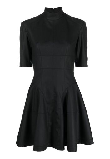 Giovanni Bedin high-neck flared dress - Nero