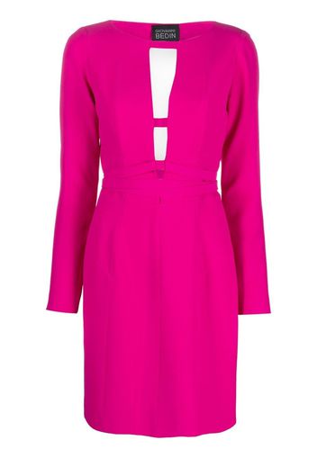 Giovanni Bedin cut out-detail long-sleeved midi dress - Rosa