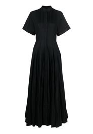Giovanni Bedin cotton pleated maxi-dress - Nero