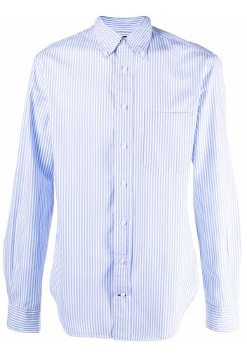 Gitman Bros Bengal stripe-print cotton shirt - Blu