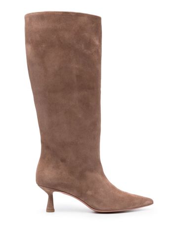 Giuliano Galiano 60mm suede knee-high boots - Marrone