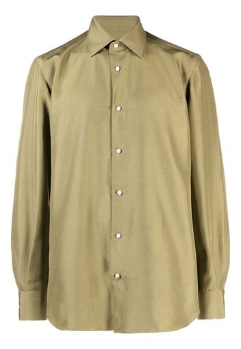 Giuliva Heritage silk button-down shirt - Verde