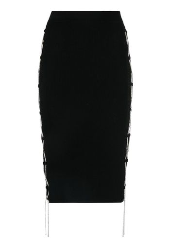 Giuseppe Di Morabito high waist lace-detail skirt - Nero