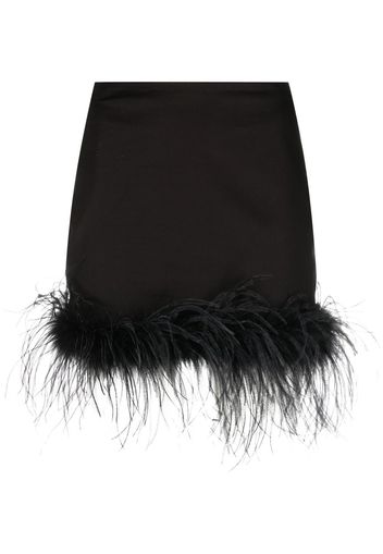 Giuseppe Di Morabito feather-trim detail mini skirt - Nero