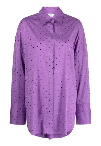 Giuseppe Di Morabito crystal-embellished long-sleeve shirt - Viola