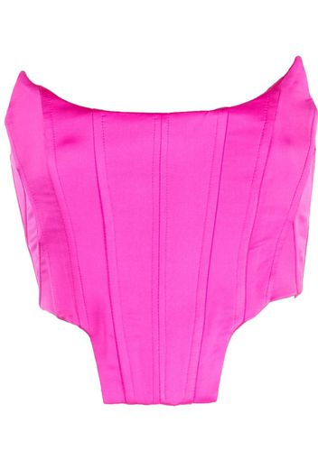 Giuseppe Di Morabito strapless satin corset top - Rosa