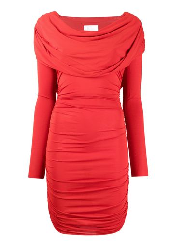 Giuseppe Di Morabito cowl-neck ruched minidress - Rosso