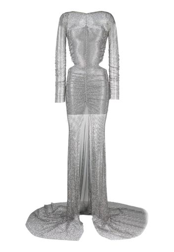 Giuseppe Di Morabito crystal-embellished floor-length dress - Grigio