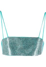 Giuseppe Di Morabito crystal-embellished cropped top - Blu