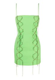 Giuseppe Di Morabito lace-up detailed dress - Verde