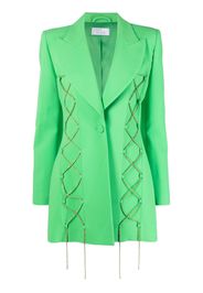 Giuseppe Di Morabito lace-up single-breasted coat - Verde