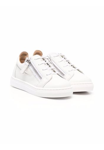 Giuseppe Junior zip-up flatform sneakers - Bianco