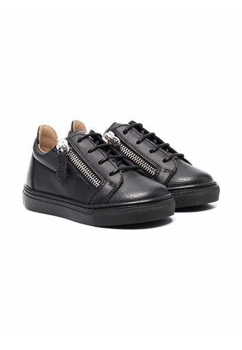 Giuseppe Junior zip-up flatform sneakers - Nero