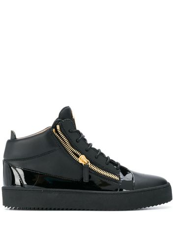 side-zip high-top sneakers