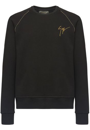 embroidered logo jumper