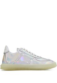 low top holographic effect sneakers