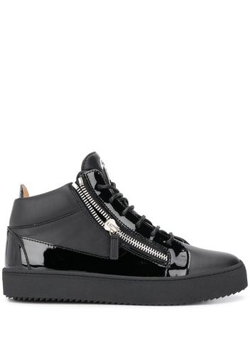 side-zip high-top sneakers