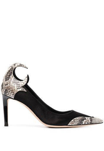 snakeskin detail pumps